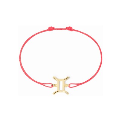 Bracelet sur cordon dinh van Les Signes Gémeaux en or jaune