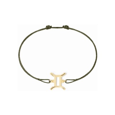 Bracelet sur cordon dinh van Les Signes Gémeaux en or jaune