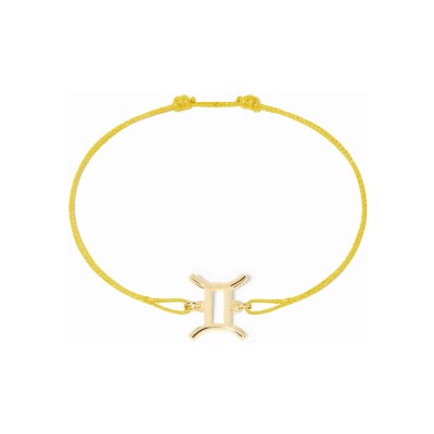 Bracelet sur cordon dinh van Les Signes Gémeaux en or jaune