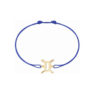 Bracelet sur cordon dinh van Les Signes Gémeaux en or jaune