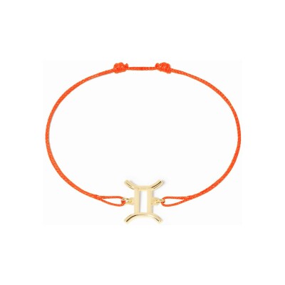 Bracelet sur cordon dinh van Les Signes Gémeaux en or jaune