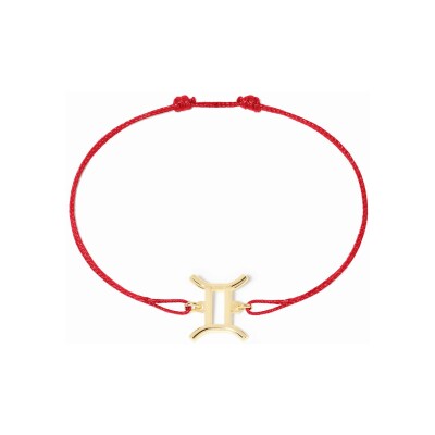 Bracelet sur cordon dinh van Les Signes Gémeaux en or jaune