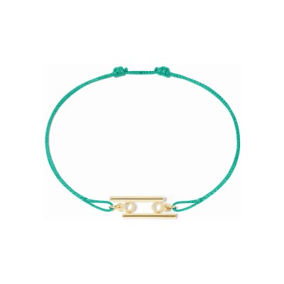 Bracelet sur cordon dinh van Les Signes Cancer en or jaune
