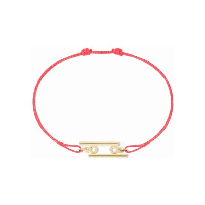 Bracelet sur cordon dinh van Les Signes Cancer en or jaune