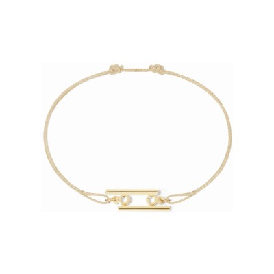 Bracelet sur cordon dinh van Les Signes Cancer en or jaune