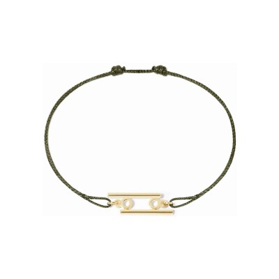 Bracelet sur cordon dinh van Les Signes Cancer en or jaune