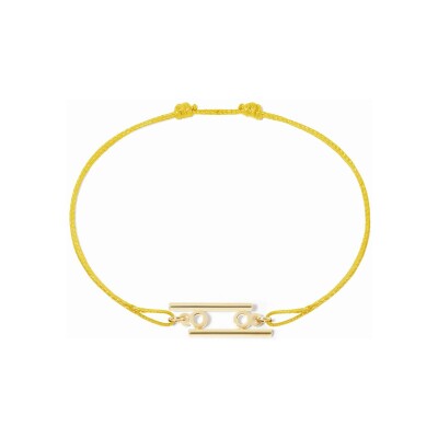 Bracelet sur cordon dinh van Les Signes Cancer en or jaune