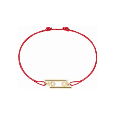 Bracelet sur cordon dinh van Les Signes Cancer en or jaune