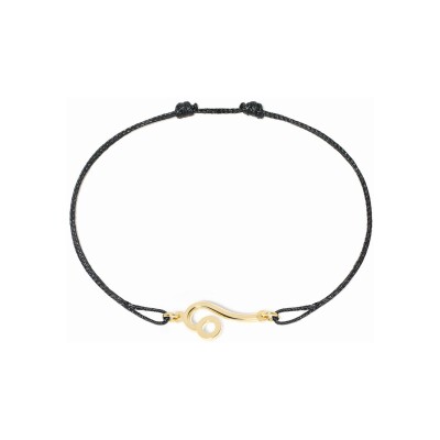 Bracelet sur cordon dinh van Les Signes Lion en or jaune