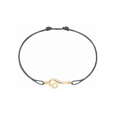Bracelet sur cordon dinh van Les Signes Lion en or jaune