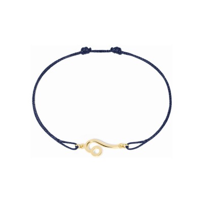 Bracelet sur cordon dinh van Les Signes Lion en or jaune