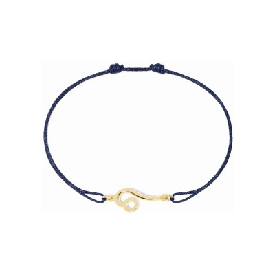 Bracelet sur cordon dinh van Les Signes Lion en or jaune