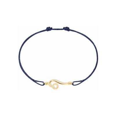 Bracelet sur cordon dinh van Les Signes Lion en or jaune