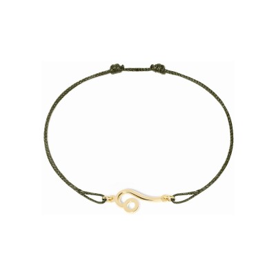 Bracelet sur cordon dinh van Les Signes Lion en or jaune