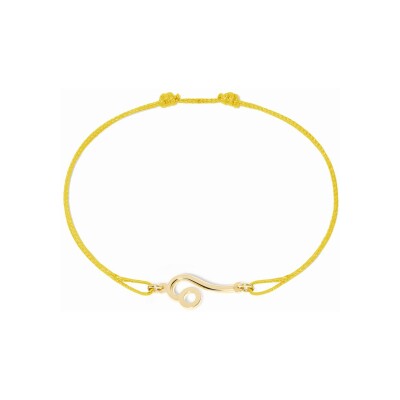Bracelet sur cordon dinh van Les Signes Lion en or jaune