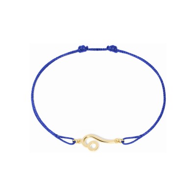 Bracelet sur cordon dinh van Les Signes Lion en or jaune