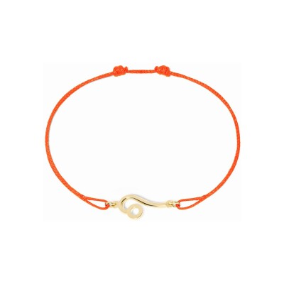 Bracelet sur cordon dinh van Les Signes Lion en or jaune