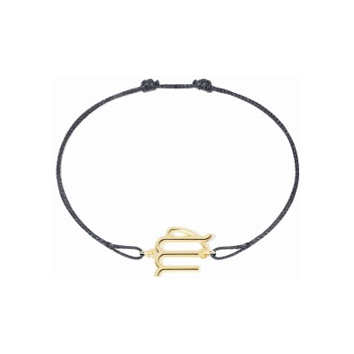Bracelet sur cordon dinh van Les Signes Vierge en or jaune