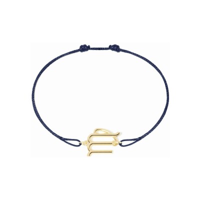 Bracelet sur cordon dinh van Les Signes Vierge en or jaune
