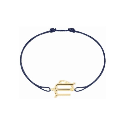 Bracelet sur cordon dinh van Les Signes Vierge en or jaune