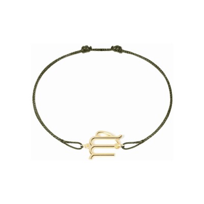 Bracelet sur cordon dinh van Les Signes Vierge en or jaune