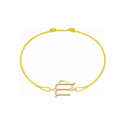 Bracelet sur cordon dinh van Les Signes Vierge en or jaune