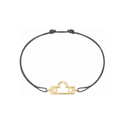 Bracelet sur cordon dinh van Les Signes Balance en or jaune