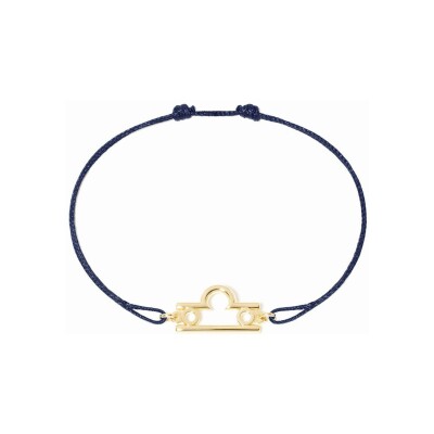 Bracelet sur cordon dinh van Les Signes Balance en or jaune