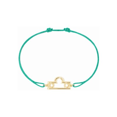 Bracelet sur cordon dinh van Les Signes Balance en or jaune