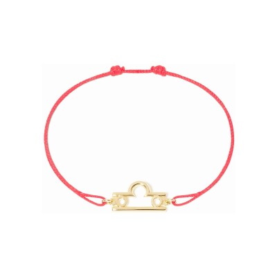 Bracelet sur cordon dinh van Les Signes Balance en or jaune