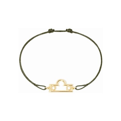 Bracelet sur cordon dinh van Les Signes Balance en or jaune