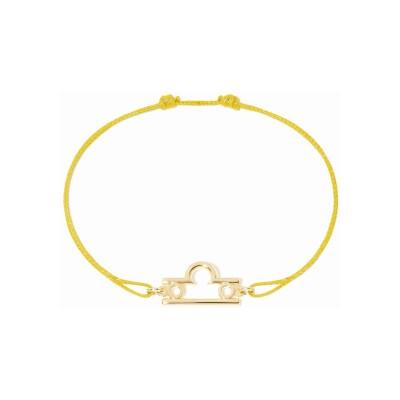 Bracelet sur cordon dinh van Les Signes Balance en or jaune