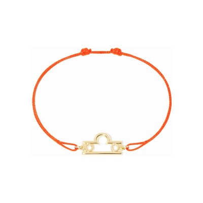 Bracelet sur cordon dinh van Les Signes Balance en or jaune