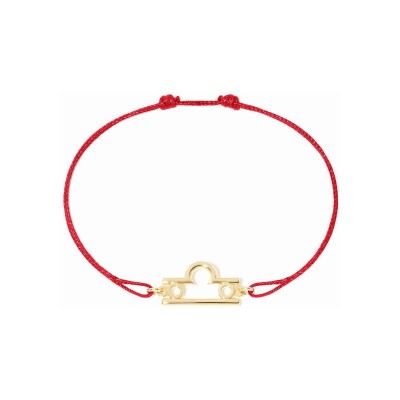 Bracelet sur cordon dinh van Les Signes Balance en or jaune