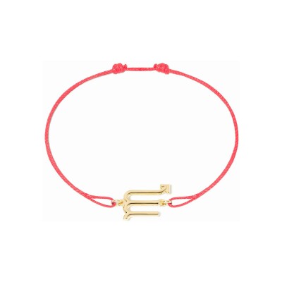 Bracelet sur cordon dinh van Les Signes Scorpion en or jaune