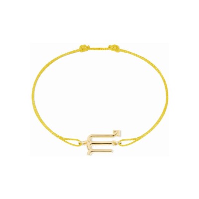 Bracelet sur cordon dinh van Les Signes Scorpion en or jaune