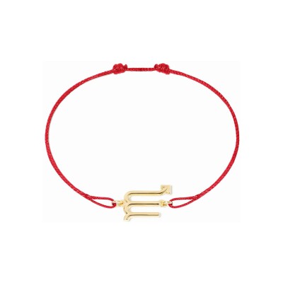 Bracelet sur cordon dinh van Les Signes Scorpion en or jaune