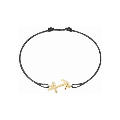 Bracelet sur cordon dinh van Les Signes Sagittaire en or jaune