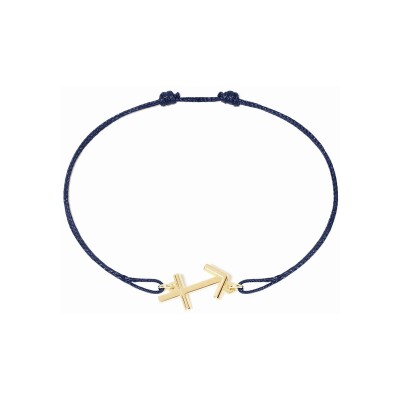 Bracelet sur cordon dinh van Les Signes Sagittaire en or jaune