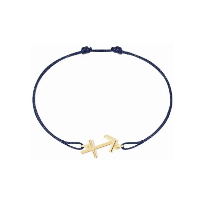 Bracelet sur cordon dinh van Les Signes Sagittaire en or jaune