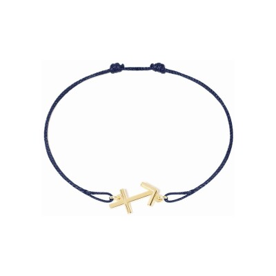 Bracelet sur cordon dinh van Les Signes Sagittaire en or jaune