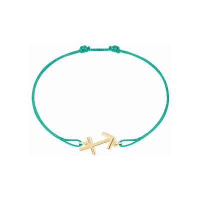 Bracelet sur cordon dinh van Les Signes Sagittaire en or jaune