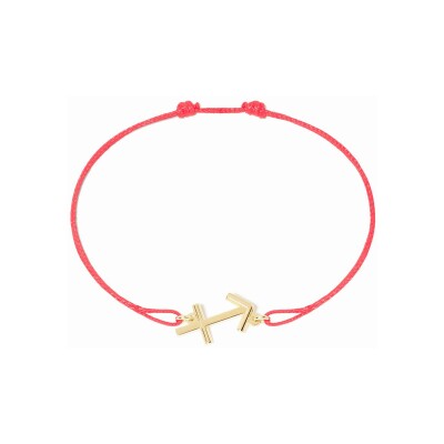 Bracelet sur cordon dinh van Les Signes Sagittaire en or jaune