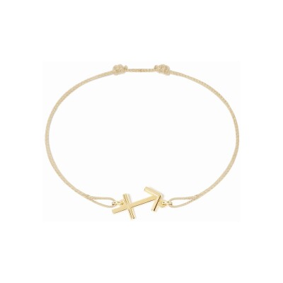 Bracelet sur cordon dinh van Les Signes Sagittaire en or jaune