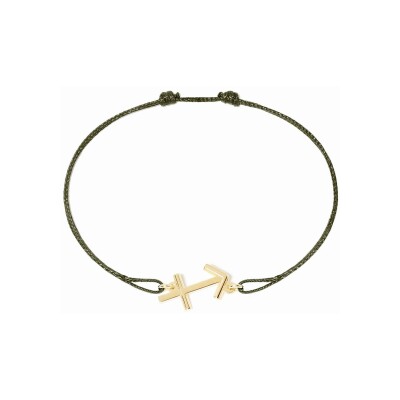 Bracelet sur cordon dinh van Les Signes Sagittaire en or jaune