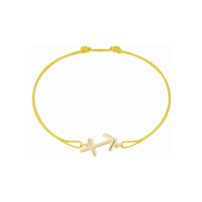 Bracelet sur cordon dinh van Les Signes Sagittaire en or jaune