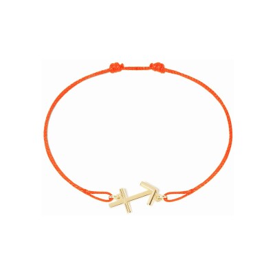 Bracelet sur cordon dinh van Les Signes Sagittaire en or jaune