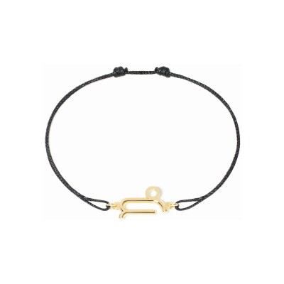 Bracelet sur cordon dinh van Les Signes Capricorne en or jaune