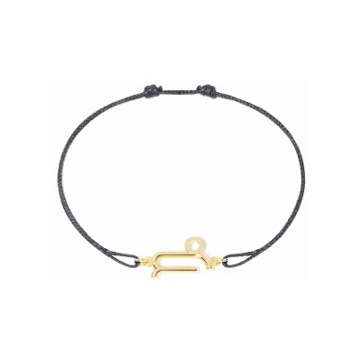 Bracelet sur cordon dinh van Les Signes Capricorne en or jaune