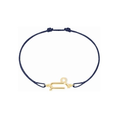 Bracelet sur cordon dinh van Les Signes Capricorne en or jaune